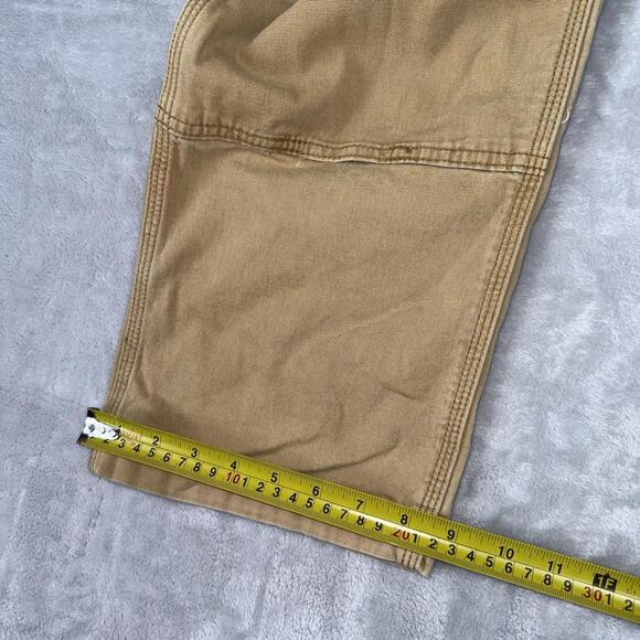 Carhartt Pants Men 40x28.5  Tan Carpenter Double Knee Canvas Grunge Y2K Relaxed - Picture 7 of 9